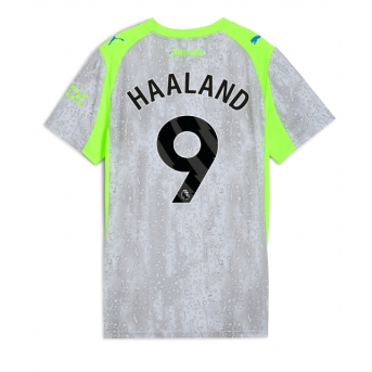 Billige Fotballdrakt Manchester City Erling Haaland #9 Replika Tredjedrakt Dame 2025-26 Kortermet